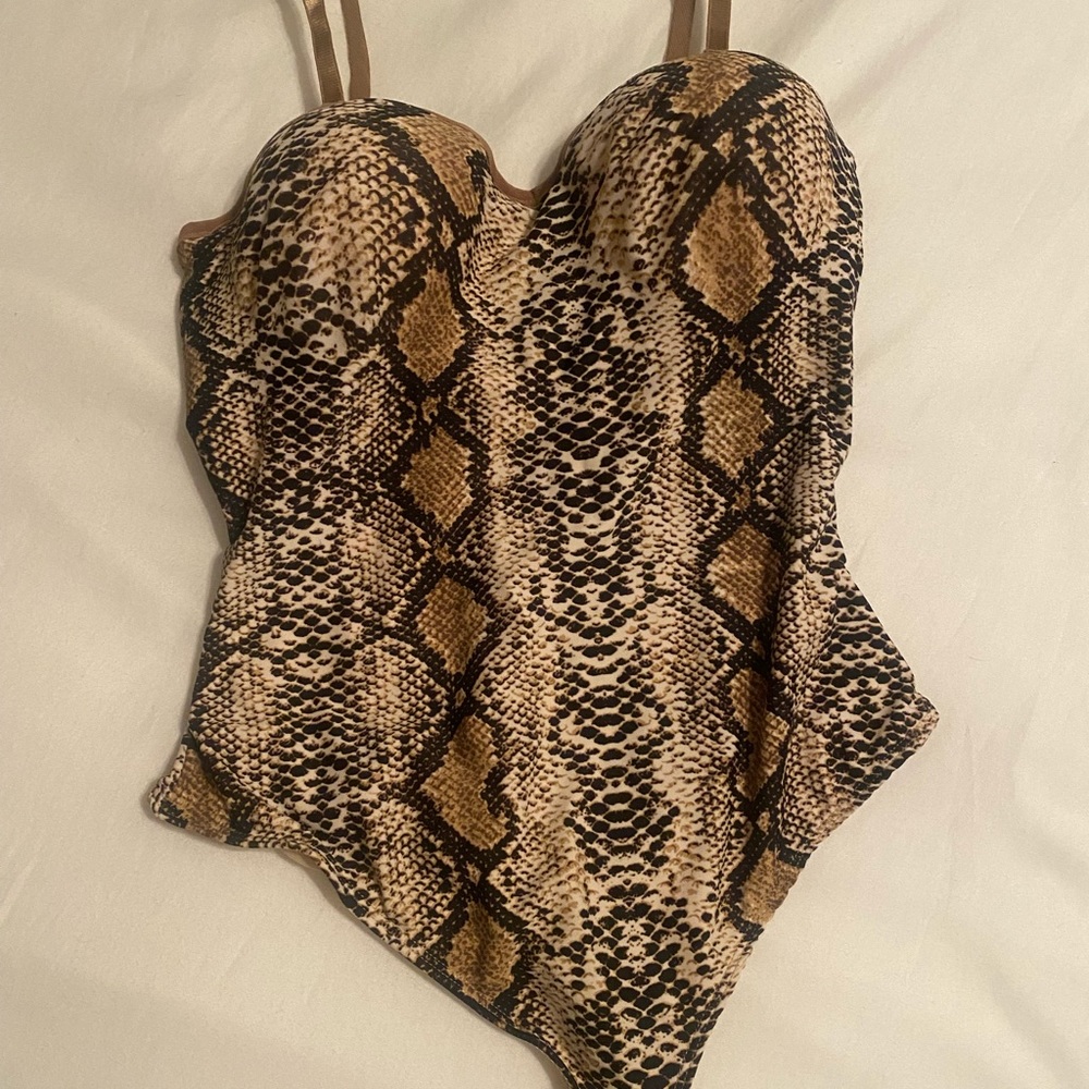 Snake print bodysuit